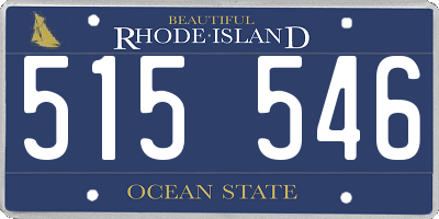 RI license plate 515546