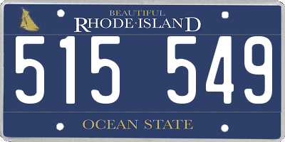 RI license plate 515549