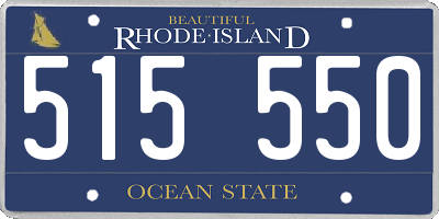 RI license plate 515550