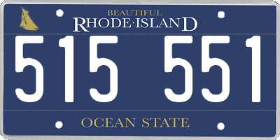 RI license plate 515551