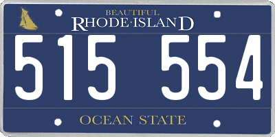 RI license plate 515554
