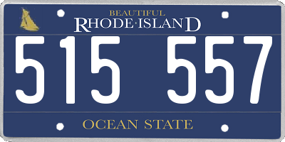 RI license plate 515557