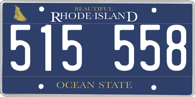 RI license plate 515558