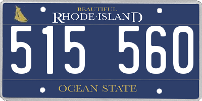 RI license plate 515560