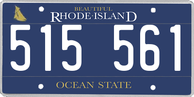 RI license plate 515561