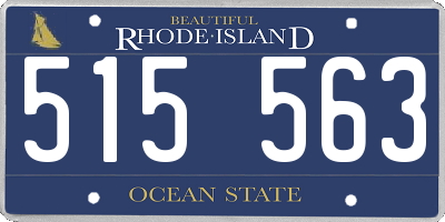 RI license plate 515563