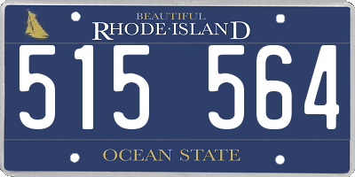 RI license plate 515564