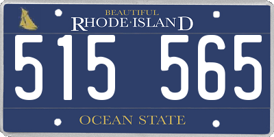 RI license plate 515565
