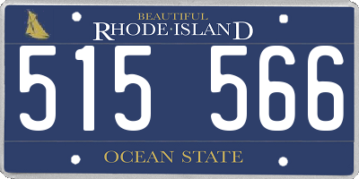 RI license plate 515566