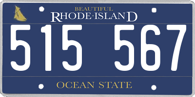 RI license plate 515567