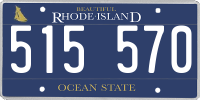 RI license plate 515570