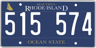 RI license plate 515574