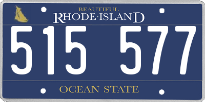 RI license plate 515577