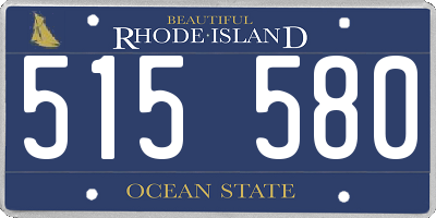 RI license plate 515580