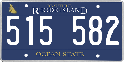 RI license plate 515582