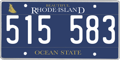 RI license plate 515583