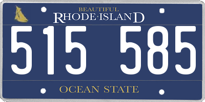RI license plate 515585