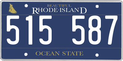 RI license plate 515587