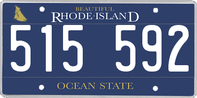 RI license plate 515592