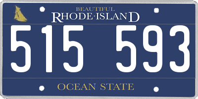 RI license plate 515593