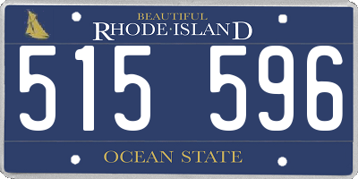 RI license plate 515596