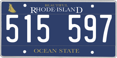 RI license plate 515597