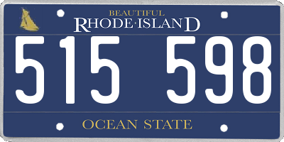 RI license plate 515598