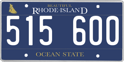 RI license plate 515600