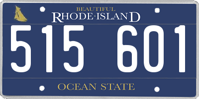 RI license plate 515601