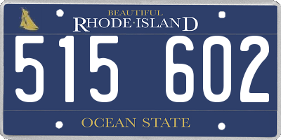 RI license plate 515602