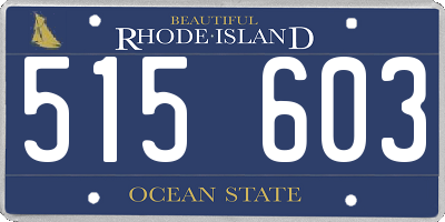 RI license plate 515603