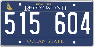 RI license plate 515604