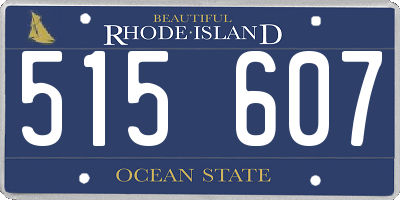 RI license plate 515607