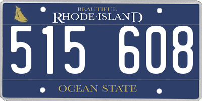 RI license plate 515608