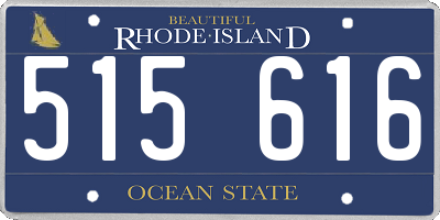 RI license plate 515616