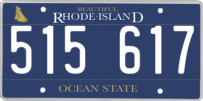 RI license plate 515617
