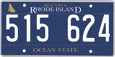 RI license plate 515624