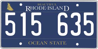 RI license plate 515635