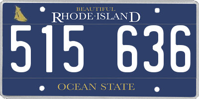 RI license plate 515636