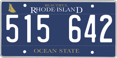 RI license plate 515642