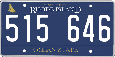 RI license plate 515646