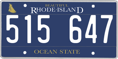 RI license plate 515647