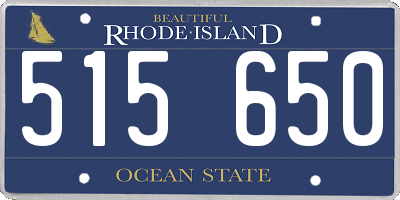 RI license plate 515650
