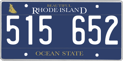 RI license plate 515652