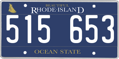 RI license plate 515653