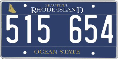 RI license plate 515654