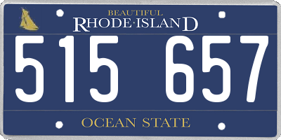 RI license plate 515657