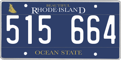 RI license plate 515664