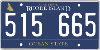 RI license plate 515665