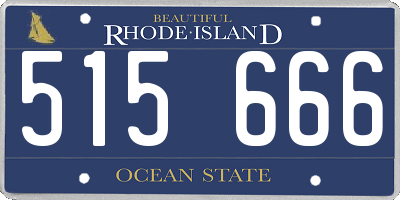 RI license plate 515666